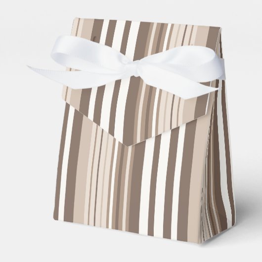 Neutrales erdige Streifenmuster-Design Geschenkschachtel (Vorderseite)