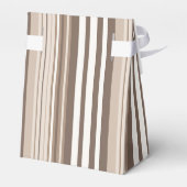 Neutrales erdige Streifenmuster-Design Geschenkschachtel (Rückseite)
