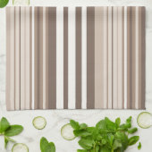 Neutrales erdige Streifenmuster-Design  Geschirrtuch (Gefaltet)