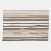 Neutrales erdige Streifenmuster-Design  Geschirrtuch (Horizontal)