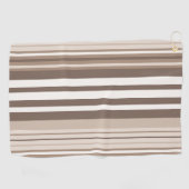 Neutrales erdige Streifenmuster-Design Golfhandtuch (Horizontal)