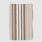 Neutrales erdige Streifenmuster-Design Golfhandtuch (Vorderseite)