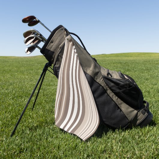 Neutrales erdige Streifenmuster-Design Golfhandtuch (Gras)