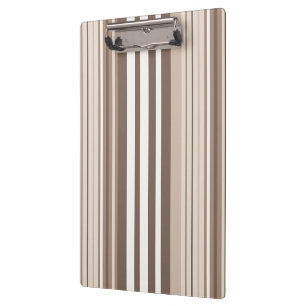 Neutrales erdige Streifenmuster-Design  Klemmbrett
