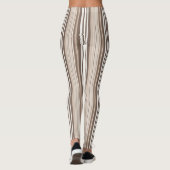 Neutrales erdige Streifenmuster-Design Leggings (Rückseite)