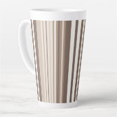 Neutrales erdige Streifenmuster-Design Milchtasse (Linke Ecke)