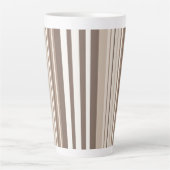 Neutrales erdige Streifenmuster-Design Milchtasse (Vorderseite)