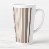 Neutrales erdige Streifenmuster-Design Milchtasse (Rechts)
