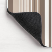 Neutrales erdige Streifenmuster-Design Mousepad (Ecke)