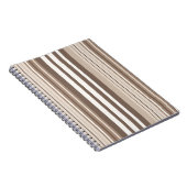 Neutrales erdige Streifenmuster-Design Notizblock (Rechte Seite)