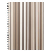 Neutrales erdige Streifenmuster-Design Notizblock (Vorderseite)