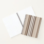 Neutrales erdige Streifenmuster-Design Notizblock (Innenseite)
