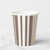 Neutrales erdige Streifenmuster-Design Pappbecher (Rechts)