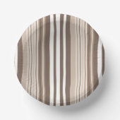 Neutrales erdige Streifenmuster-Design  Pappteller (Vorderseite)