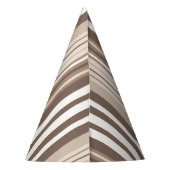 Neutrales erdige Streifenmuster-Design Partyhütchen (Rückseite)