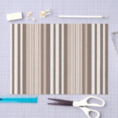 Neutrales erdige Streifenmuster-Design  Seidenpapier (Handwerk)