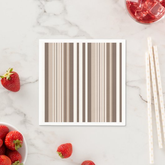 Neutrales erdige Streifenmuster-Design  Serviette (Beispiel)