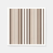 Neutrales erdige Streifenmuster-Design  Serviette (Vorderseite)