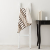Neutrales erdige Streifenmuster-Design Sherpadecke (Beispiel)