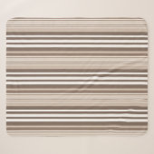 Neutrales erdige Streifenmuster-Design Sherpadecke (Vorderseite (Horizontal))