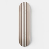 Neutrales erdige Streifenmuster-Design Skateboard (Vorderseite)
