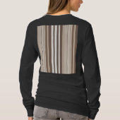 Neutrales erdige Streifenmuster-Design  T-Shirt (Rückseite)