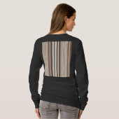 Neutrales erdige Streifenmuster-Design  T-Shirt (Schwarz voll)