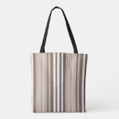 Neutrales erdige Streifenmuster-Design  Tasche (Rückseite)