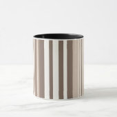 Neutrales erdige Streifenmuster-Design Tasse (Zentrum)