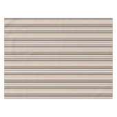 Neutrales erdige Streifenmuster-Design Tischdecke (Vorderseite (Horizontal))