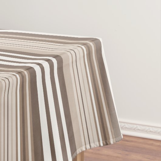 Neutrales erdige Streifenmuster-Design Tischdecke (Beispiel)