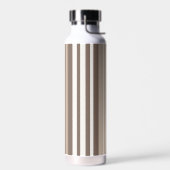 Neutrales erdige Streifenmuster-Design  Trinkflasche (Links)