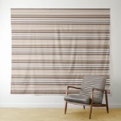 Neutrales erdige Streifenmuster-Design Wandteppich (Beispiel (Horizontal))