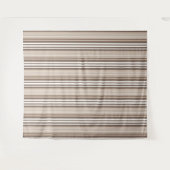 Neutrales erdige Streifenmuster-Design Wandteppich (Vorderseite (Horizontal))