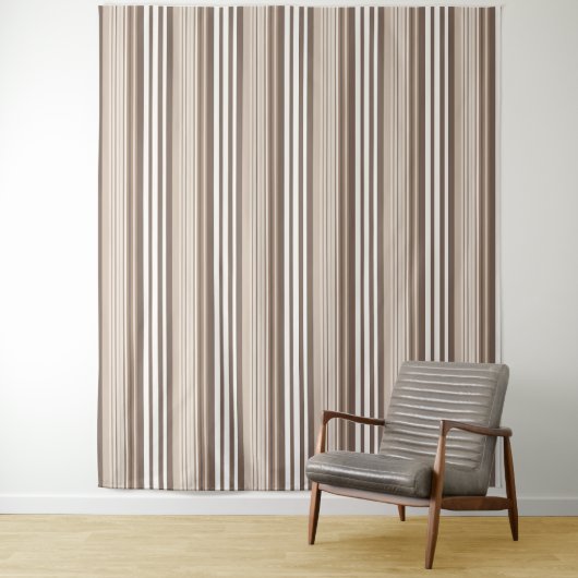 Neutrales erdige Streifenmuster-Design Wandteppich (Beispiel)