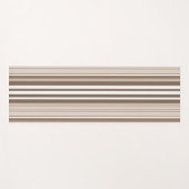 Neutrales erdige Streifenmuster-Design Yogamatte (Vorderseite (Horizontal))