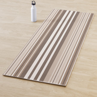 Neutrales erdige Streifenmuster-Design Yogamatte