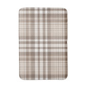 Neutrales Erdtön Plaid Tartan Design  Badematte (Vorderseite Vertikal)