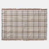 Neutrales Erdtön Plaid Tartan Design Decke (Vorderseite)