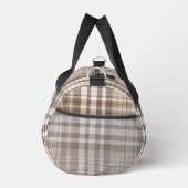 Neutrales Erdtön Plaid Tartan Design  Duffle Bag (Rechts)