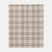 Neutrales Erdtön Plaid Tartan Design Fleecedecke (Vorderseite)