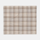Neutrales Erdtön Plaid Tartan Design Fleecedecke (Vorderseite (Horizontal))