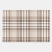 Neutrales Erdtön Plaid Tartan Design Geschenkpapier Set (Vorderseite 3)