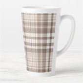 Neutrales Erdtön Plaid Tartan Design Milchtasse (Rechts)