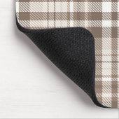 Neutrales Erdtön Plaid Tartan Design Mousepad (Ecke)