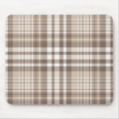 Neutrales Erdtön Plaid Tartan Design Mousepad (Vorne)