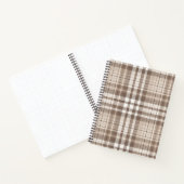 Neutrales Erdtön Plaid Tartan Design Notizblock (Innenseite)