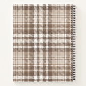 Neutrales Erdtön Plaid Tartan Design Notizblock (Rückseite)