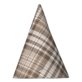 Neutrales Erdtön Plaid Tartan Design Partyhütchen (Rechts)