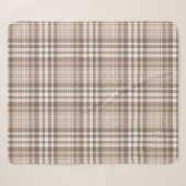 Neutrales Erdtön Plaid Tartan Design  Sherpadecke (Vorderseite (Horizontal))